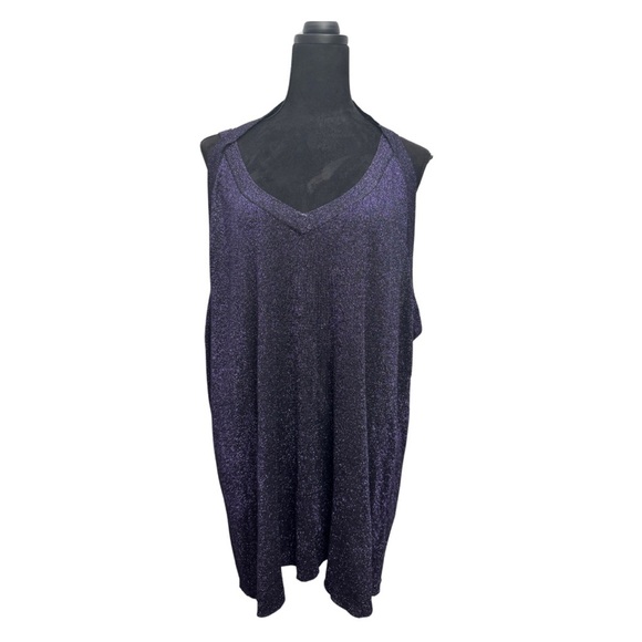 💎 Pennington's Metallic Sleeveless Blouse Purple - Picture 1 of 9